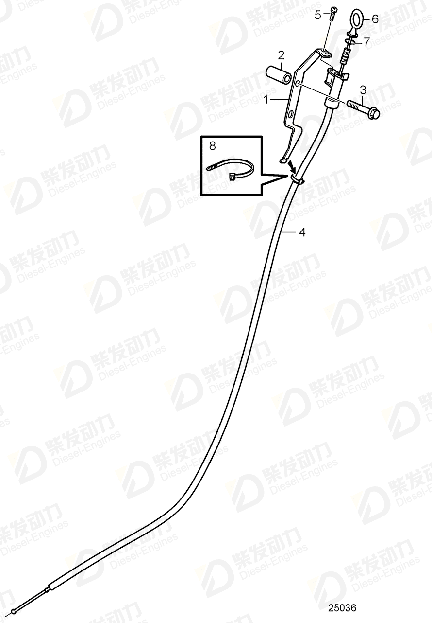 VOLVO Pipe 21186881 Drawing